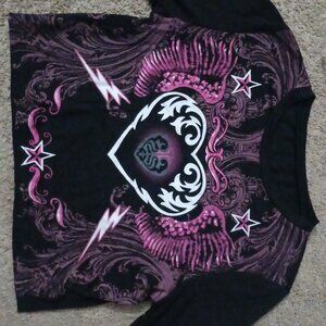 Heart Graphic Black Crop Longsleeve